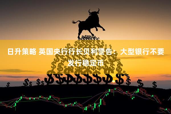 日升策略 英国央行行长贝利警告：大型银行不要发行稳定币